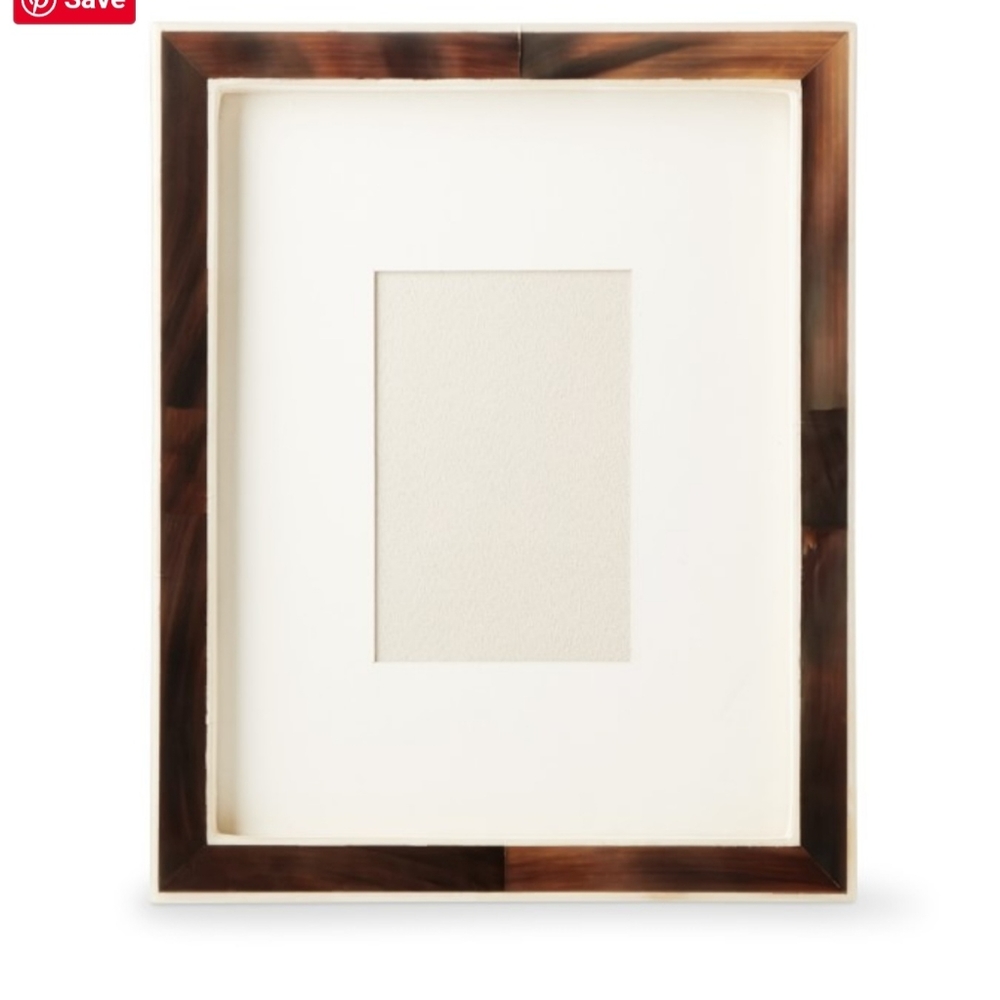 NIB Williams Sonoma Home Horn & Bone Picture Frame 4x6